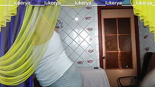 We have a fun breakfast in Lukerya039;s kitchen. Morning coffee with hot flirting on a webcam online.